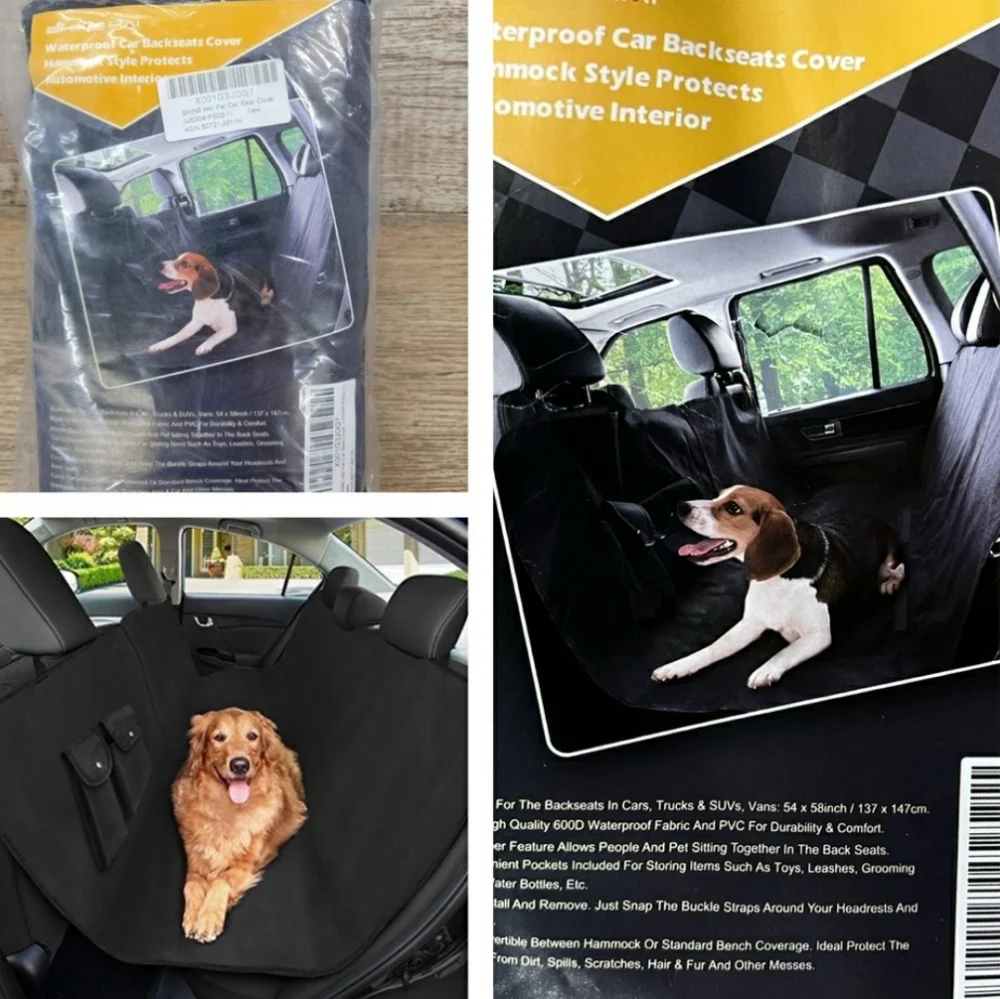 Waterproof Car Backseat Cover w Pockets Hammock Style Gift with Purchase nwt